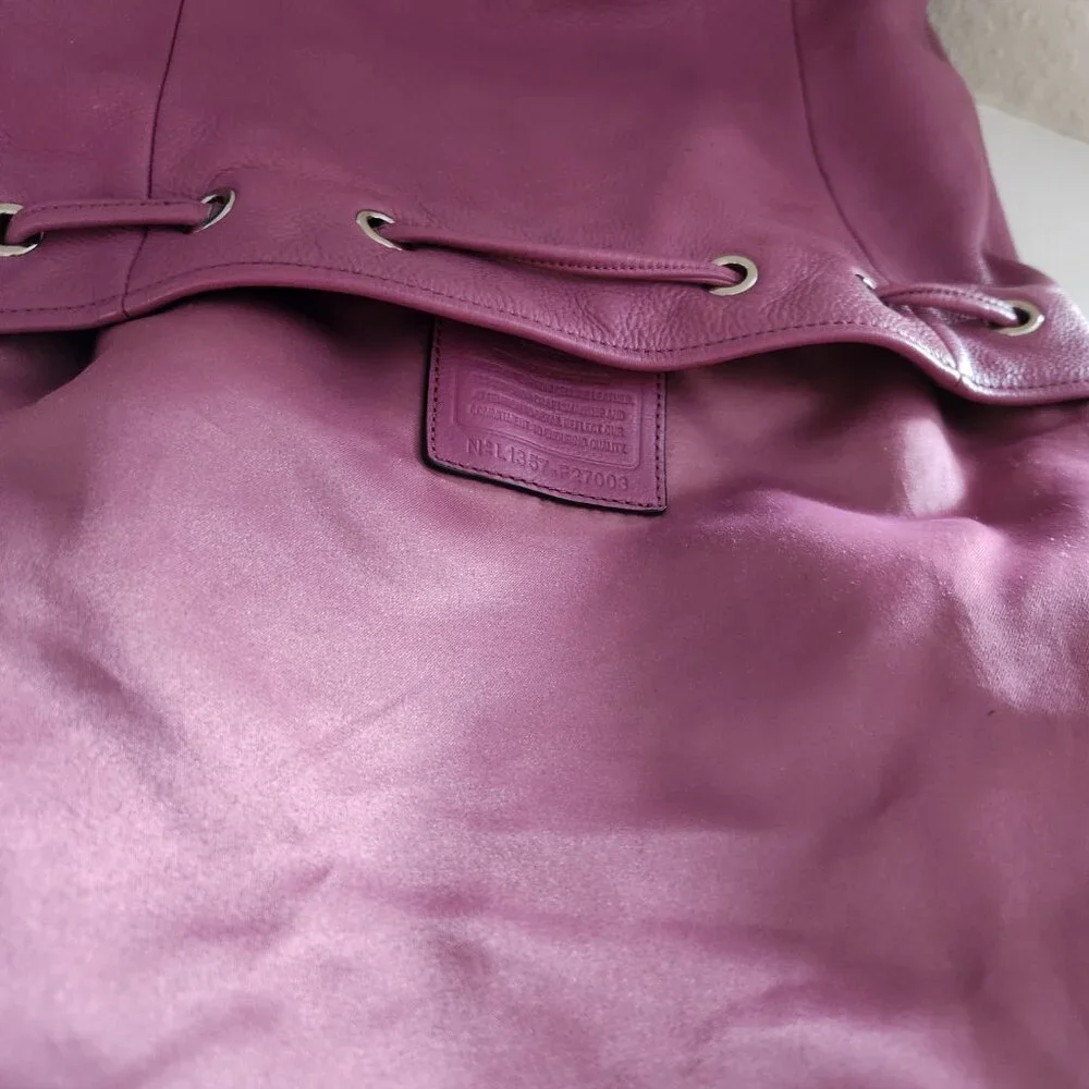 Coach Avery Purple Leather Shoulder Bag Handbag